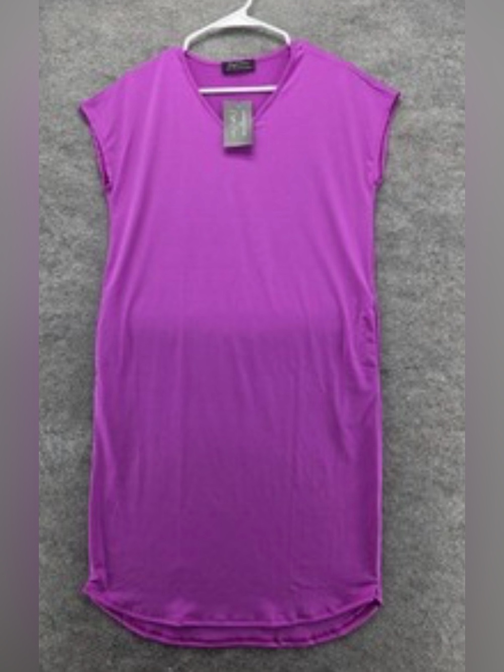 Brigitte Brianna Wrinkle Free Women’s Violet  Tunic Dress - Small. SKU 20